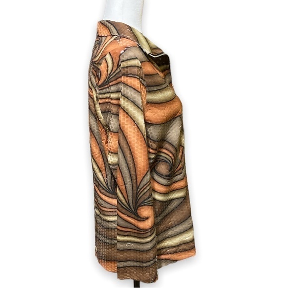 EXCLUSIVELY Misook Abstract Paillette Sequin Full Zip Jacket Shiny Women Size S - Picture 3 of 7